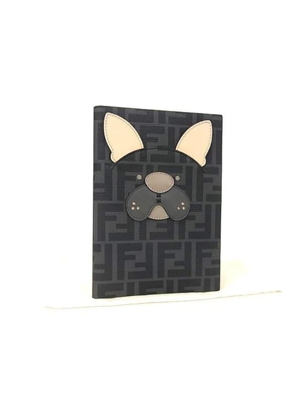 Fendi Vest Lens Forever Zucca Pattern Leather Notebook Notepad Gray